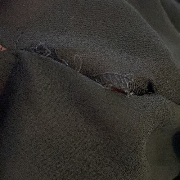 George Button Front Tie Blouse Black - Picture 4 of 4